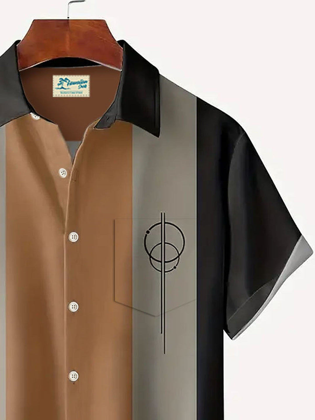 Alohadaddy Vintage Bowling Geometric Print Men&