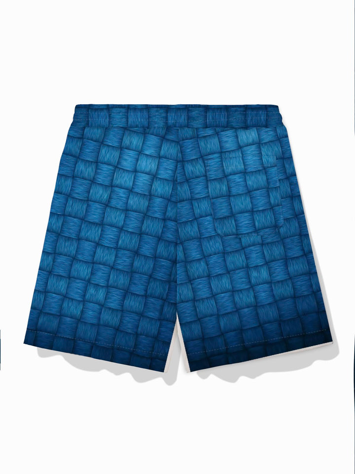 Alohadaddy Retro Geometric Plaid Print Men&