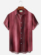 Alohadaddy Vintage Textured Gradient Stripes Men's Button Pocket Shirt