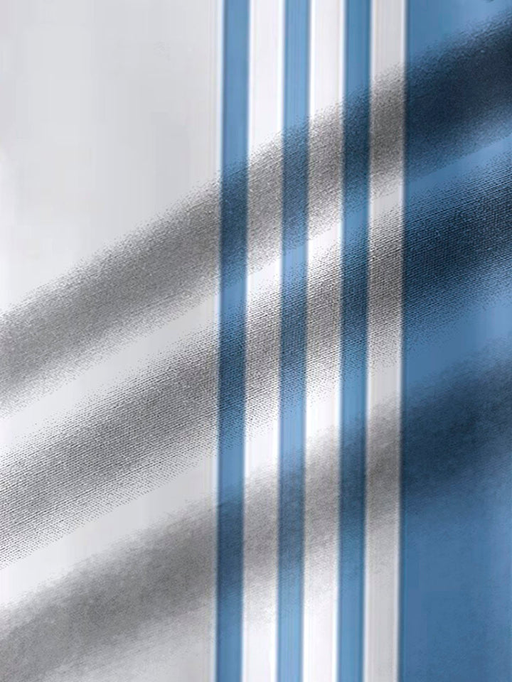 Alohadaddy Vintage Bowling Stripe BBQ Print Men&