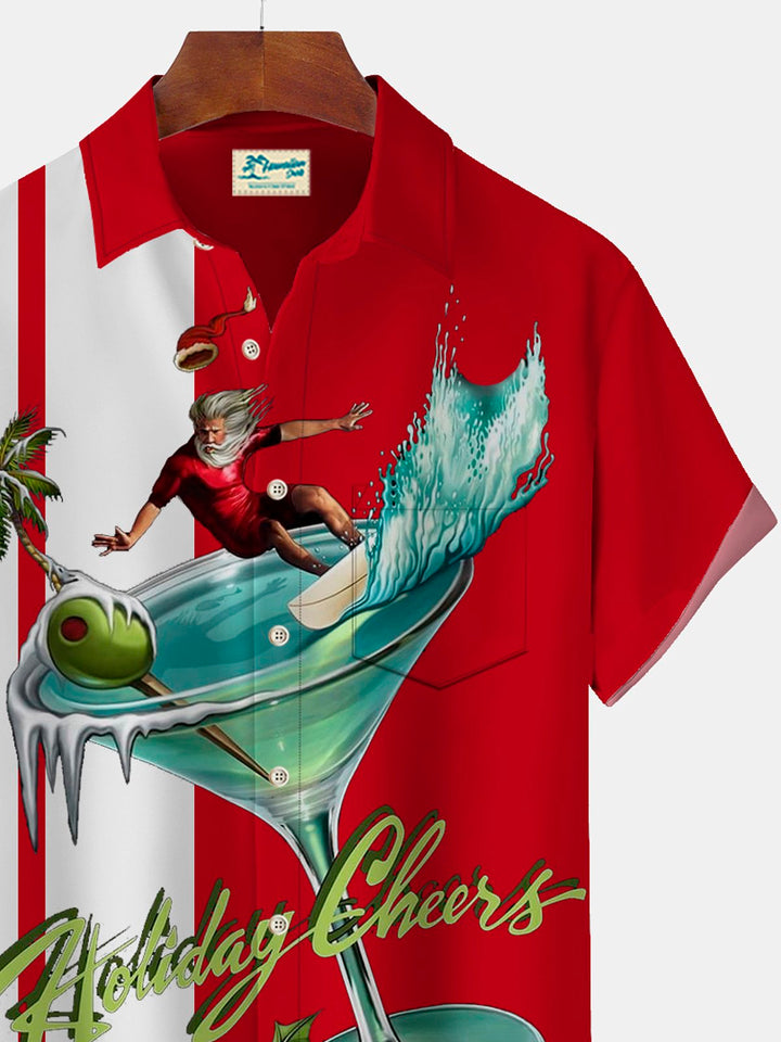 Alohadaddy Vintage Christmas Holiday Red Men&