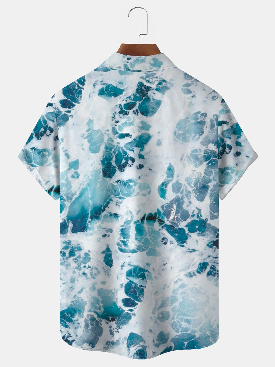 Alohadaddy Water Ripple Ocean Print Beach Men&
