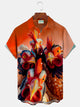Camisa con bolsillo abotonado para hombre con estampado de gallo de pelea vintage de Alohadaddy