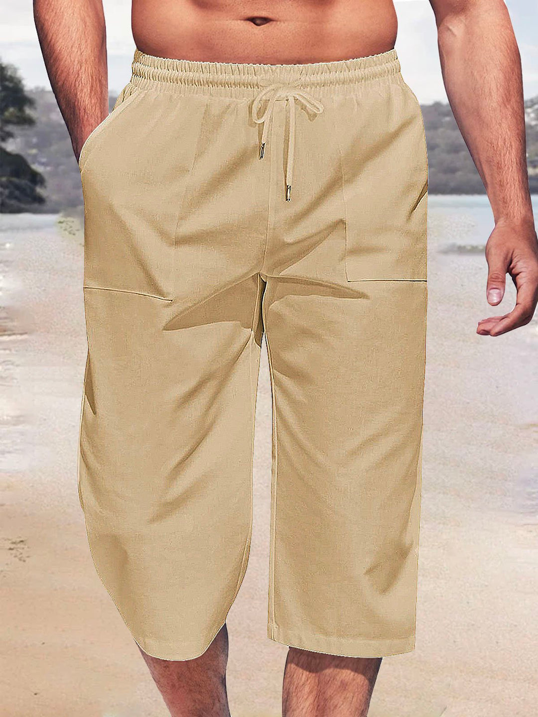 Alohadaddy Cotton linen plain men&