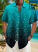 Camisa informal de manga corta con bolsillo en el pecho y ondas de algodón y cáñamo de Alohadaddy