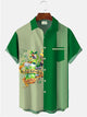 Alohadaddy St. Patrick's Day Parrot Beer Printed Casual Plus Size Shirts