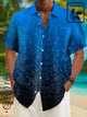 Camisa informal de manga corta con bolsillo en el pecho y ondas de algodón y cáñamo de Alohadaddy