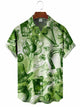 Men's St.Ptrick's Day Pattern Casual Short Sleeve Shirt