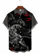 Men's Artistic Tie Dye Tiger Short Sleeve Shirt