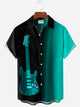 Alohadaddy Music Instrumental Guitar Gradient Men's Button Pocket Shirts