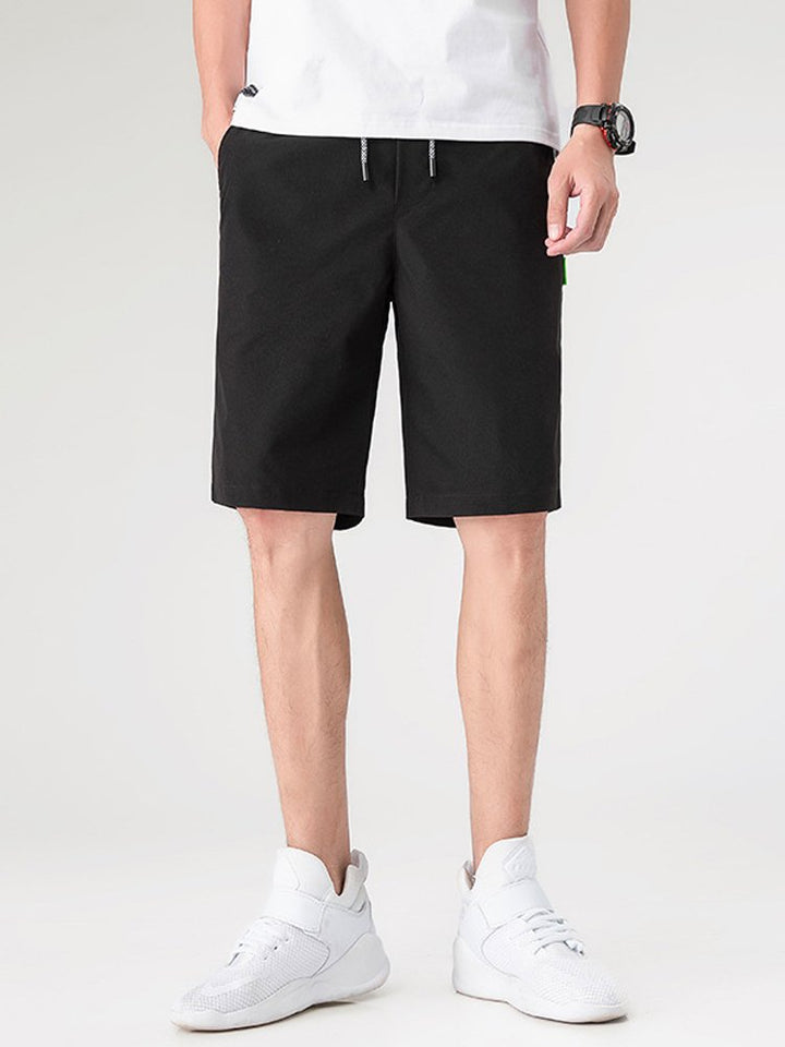 Alohadaddy Loose Solid Color Cropped Pants Breathable Beach Sweatpants Shorts