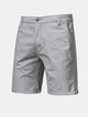 Cotton Casual Shorts Straight Cropped Pants Plus Size Solid Color Basics
