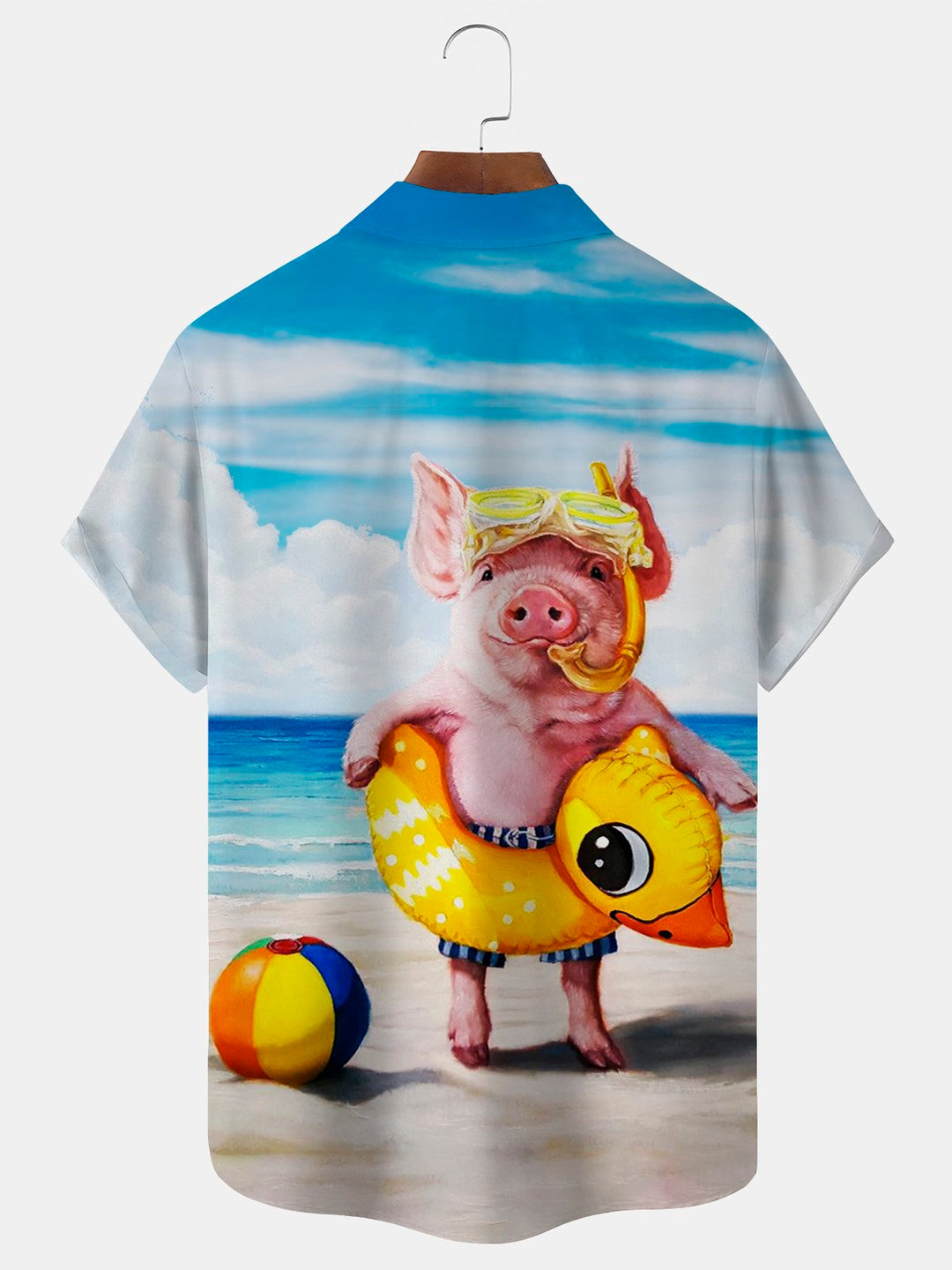 Alohadaddy Pig Print Beach Men&