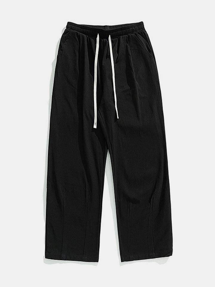 Pantalones casuales de algodón drapeado japonés para hombre, pantalones retro grandes y altos