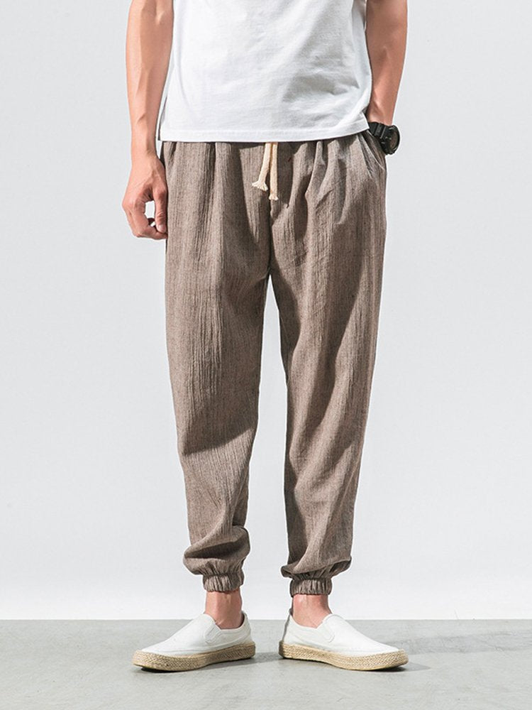 Linen Casual Trousers Men&