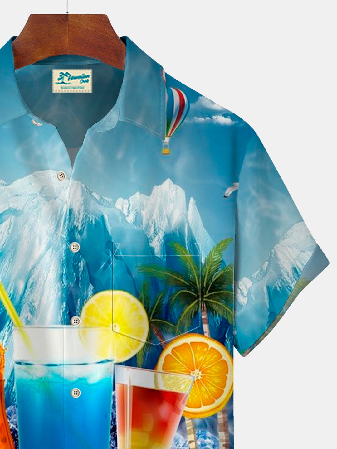 Alohadaddy Beer Cocktail Print Beach Men&