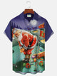 Alohadaddy Christmas Holiday Men's Shirts Santa Claus Cartoon Fun Golf Pocket Camp Shirts Big Tall