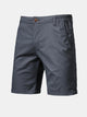 Cotton Casual Shorts Straight Cropped Pants Plus Size Solid Color Basics