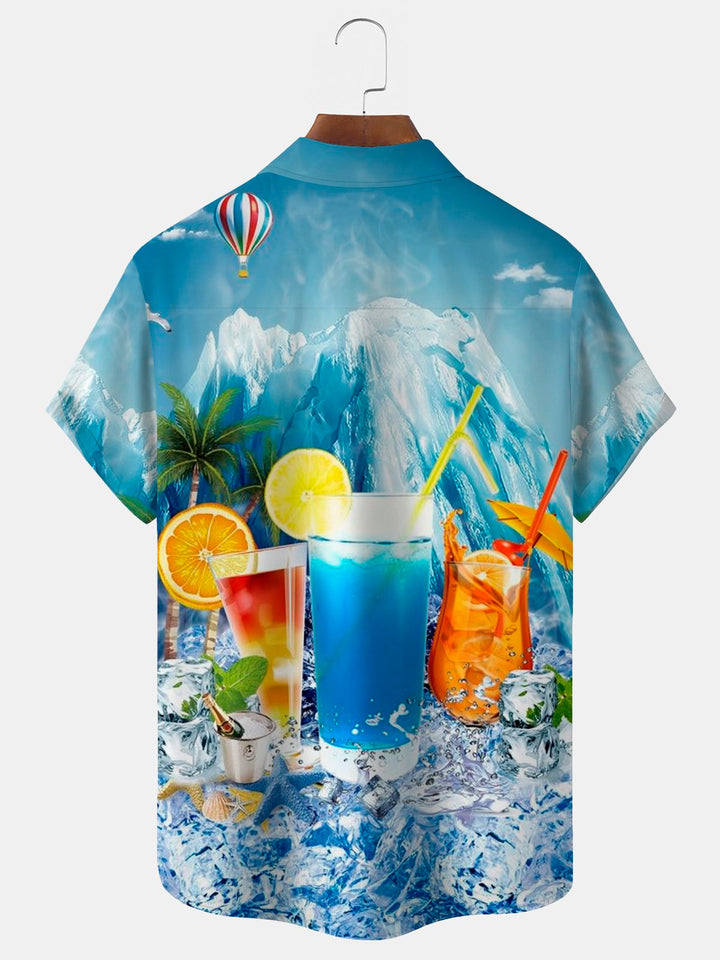 Alohadaddy Beer Cocktail Print Beach Men&