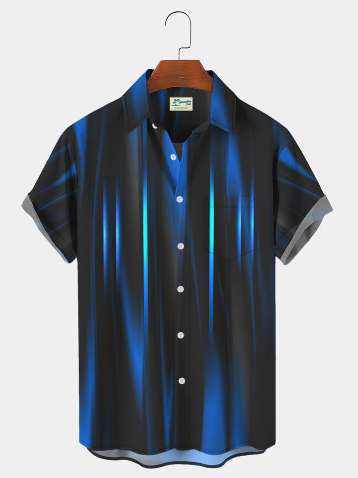 Camisa hawaiana de gran tamaño para hombre con bolsillo en el pecho degradado Alohadaddy
