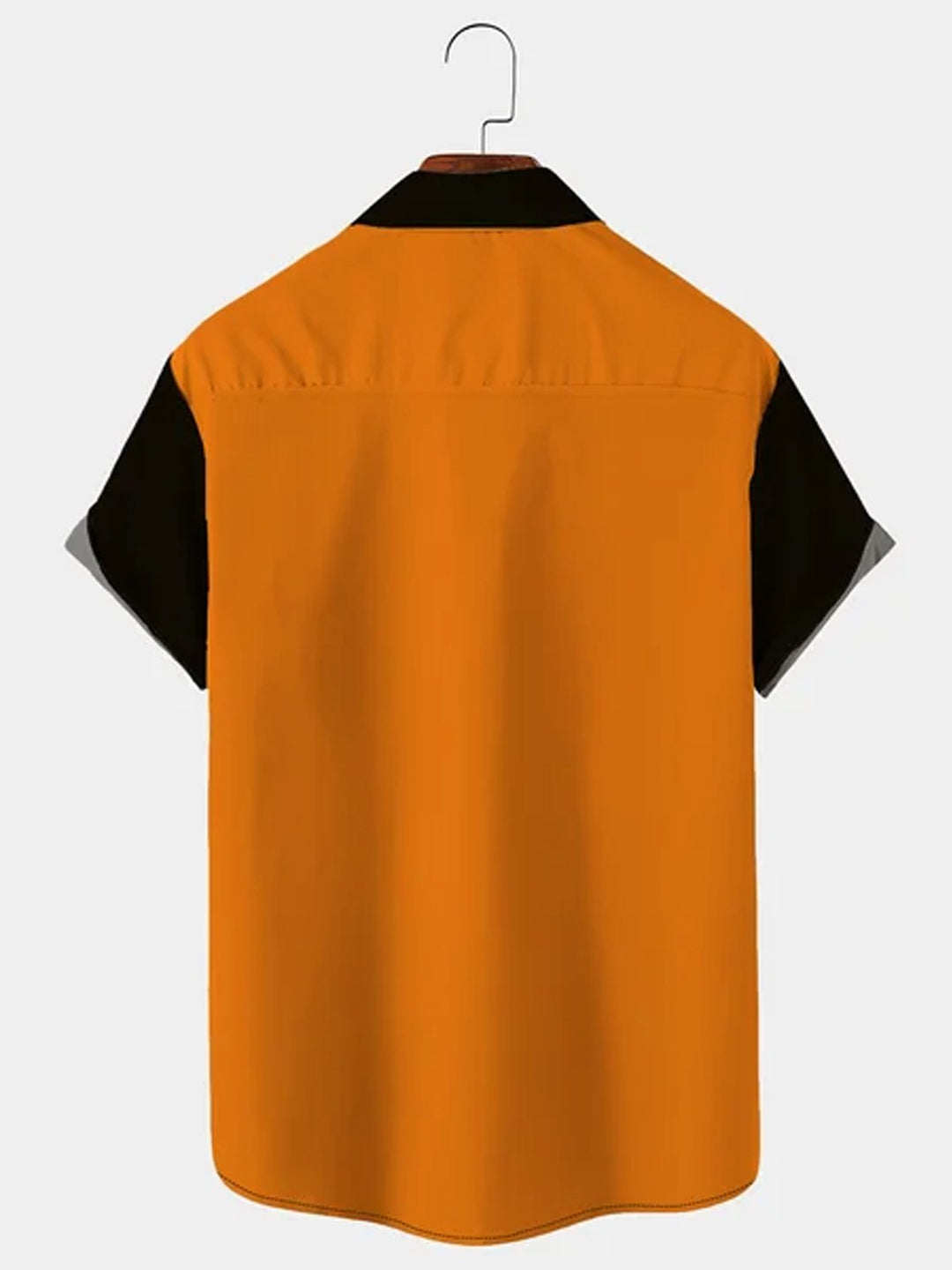 Camisas de Halloween de manga corta de algodón con diseño de araña naranja para hombre de la serie Holiday