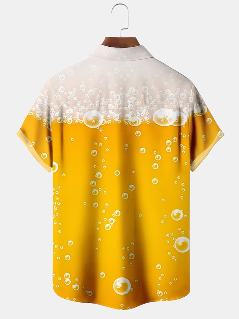 Chemise décontractée à manches courtes avec imprimé bière pour hommes