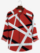 Alohadaddy 50’s Retro Rock Music Geometric Art Men's Casual Long Sleeve Shirts Stretch Plus Size Aloha Camp Pocket Shirts