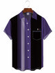 Men's Stripes Bowling Casual Short Sleeve Shirt