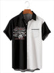 Alohadaddy 60's Vintage Nostalgic Classic Car Men's Hawaiian Shirt Oversized Stretch Bowling Shirts
