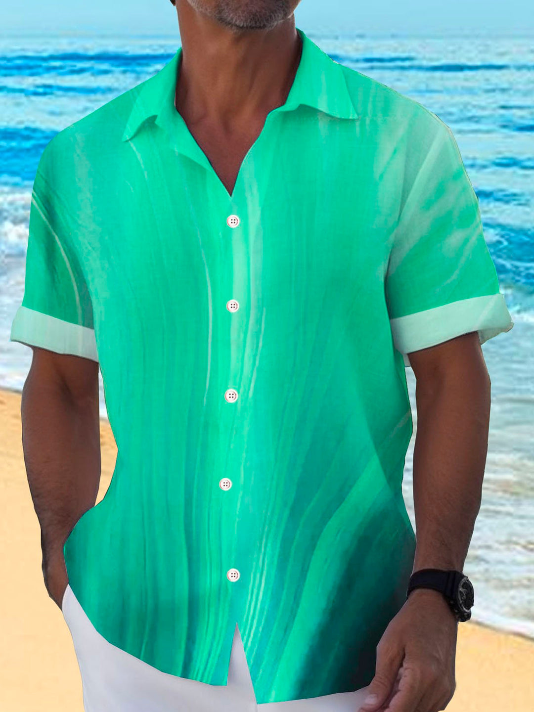 Alohadaddy Cotton Linen Gradient Men&