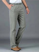Men's Loose Imitation Denim Cotton Elastic High Waist Deep Casual Pants