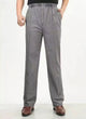 Men's Loose Imitation Denim Cotton Elastic High Waist Deep Casual Pants