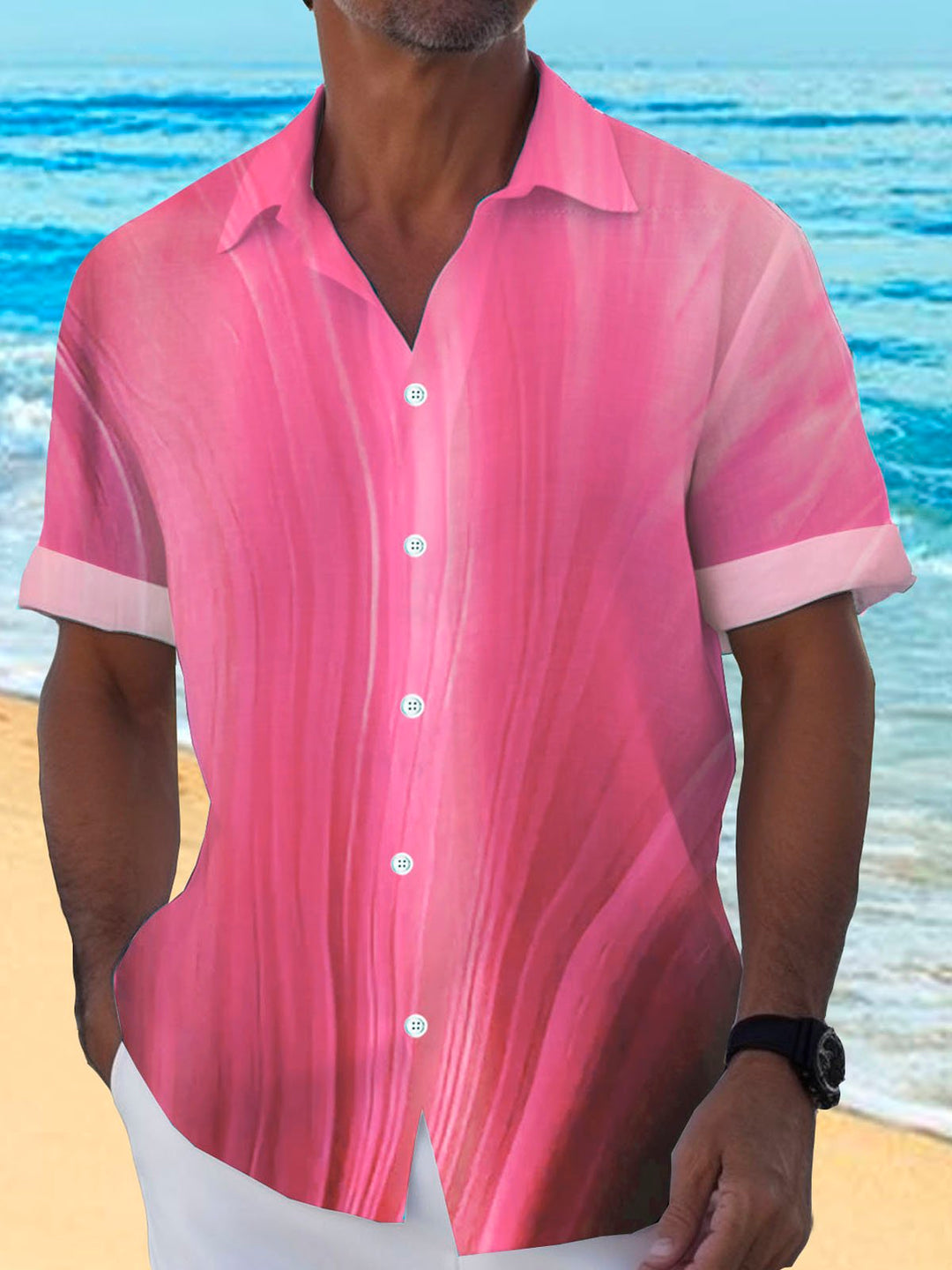Alohadaddy Cotton Linen Gradient Men&