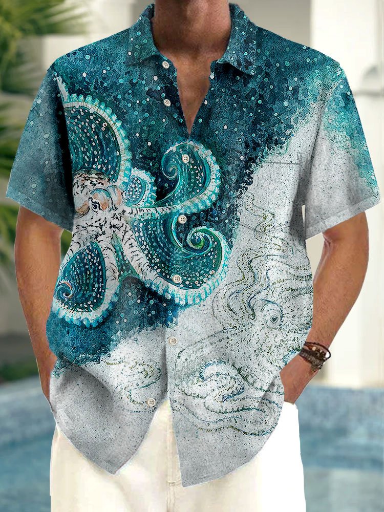Alohadaddy Vintage Octopus Gradient Print Men&