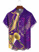 Men's Mardi Gras Musical Instrument Casual Shirt