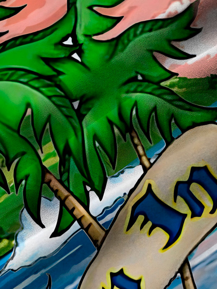 Camisa con bolsillos abotonados para hombre con estampado de loro hawaiano de Alohadaddy