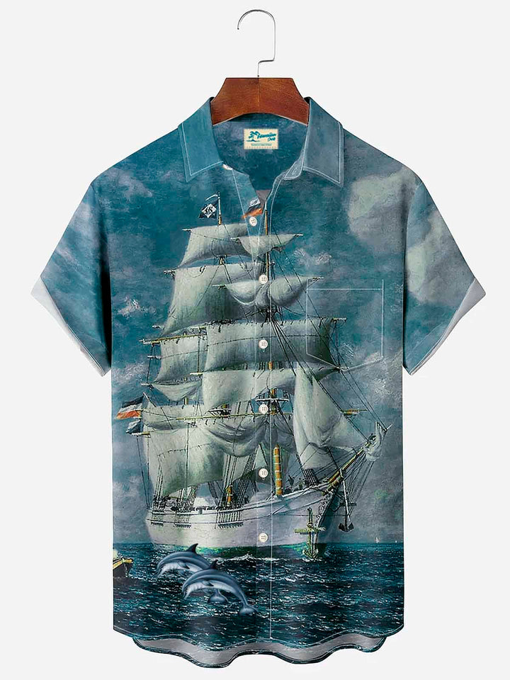 Alohadaddy Vintage Nautical Sailing Men&