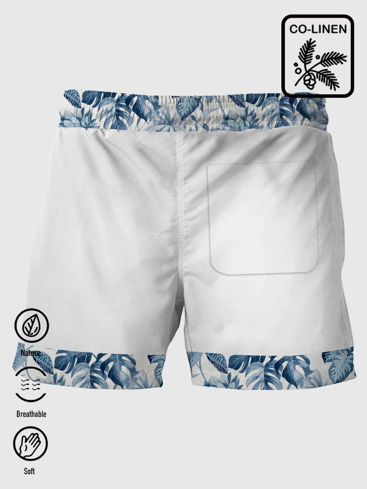 Alohadaddy Cotton Linen Hawaiian Tropical Plant Men&