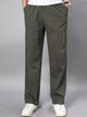 Men's Elastic Belt Straight Loose Fit Cotton Plus Size Plus Size Casual Trousers
