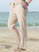 Men's solid color casual trousers