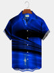 Alohadaddy Red Tech Art Gradual Print Shirt Plus Size Shirt