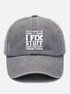 Gorra con letras "I Fix Stuff" para hombre, estilo vintage lavado, años 50, de Alohadaddy
