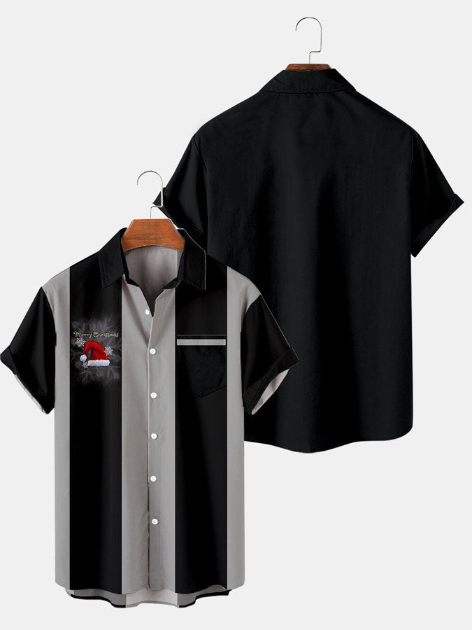 Chemise hawaïenne à imprimé sur le thème de Noël