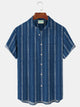 Alohadaddy Casual Holiday Art Arrow Stripes Men's Plus Size Aloha Shirts