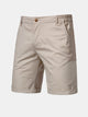 Cotton Casual Shorts Straight Cropped Pants Plus Size Solid Color Basics