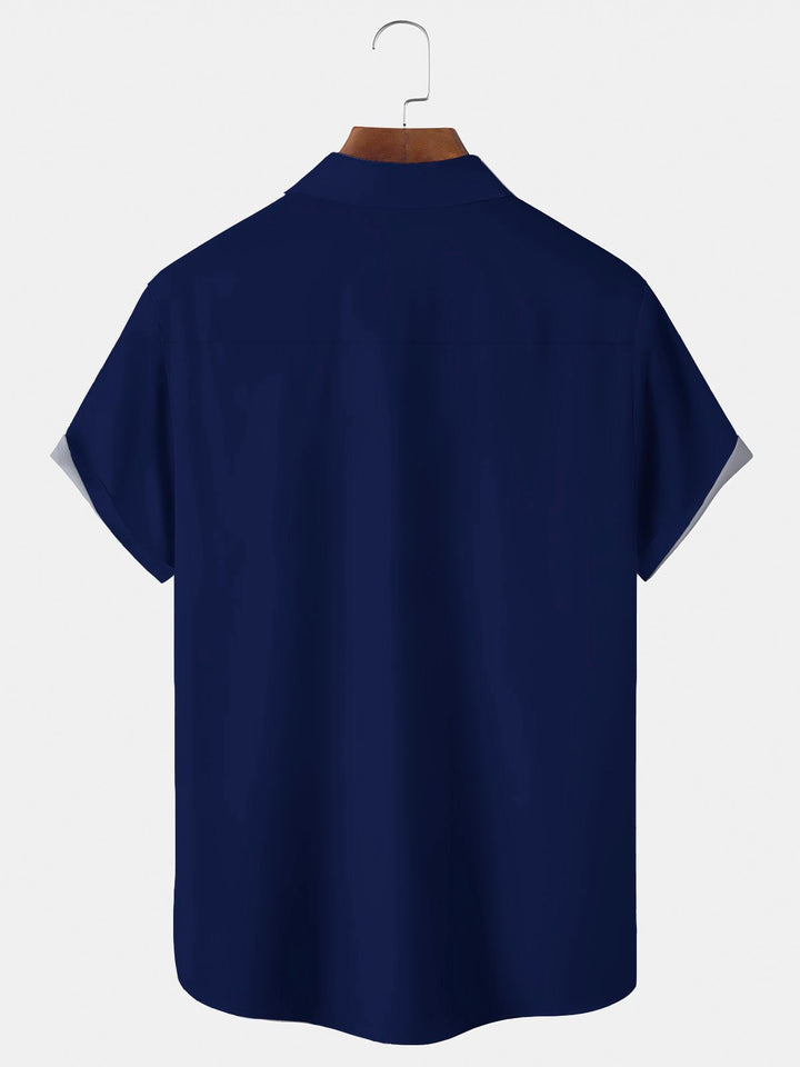 Alohadaddy Retro Striped Bowling Print Men&