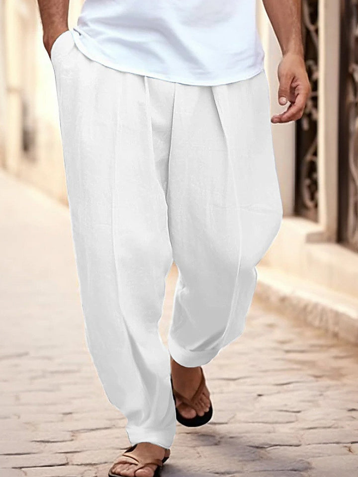 Pantalones casuales holgados y lisos con estampados de Alohadaddy para hombre
