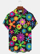 Alohadaddy Men's Hawaiian Shirt Stretch Aloha Pocket Cartoon Camping Shirt