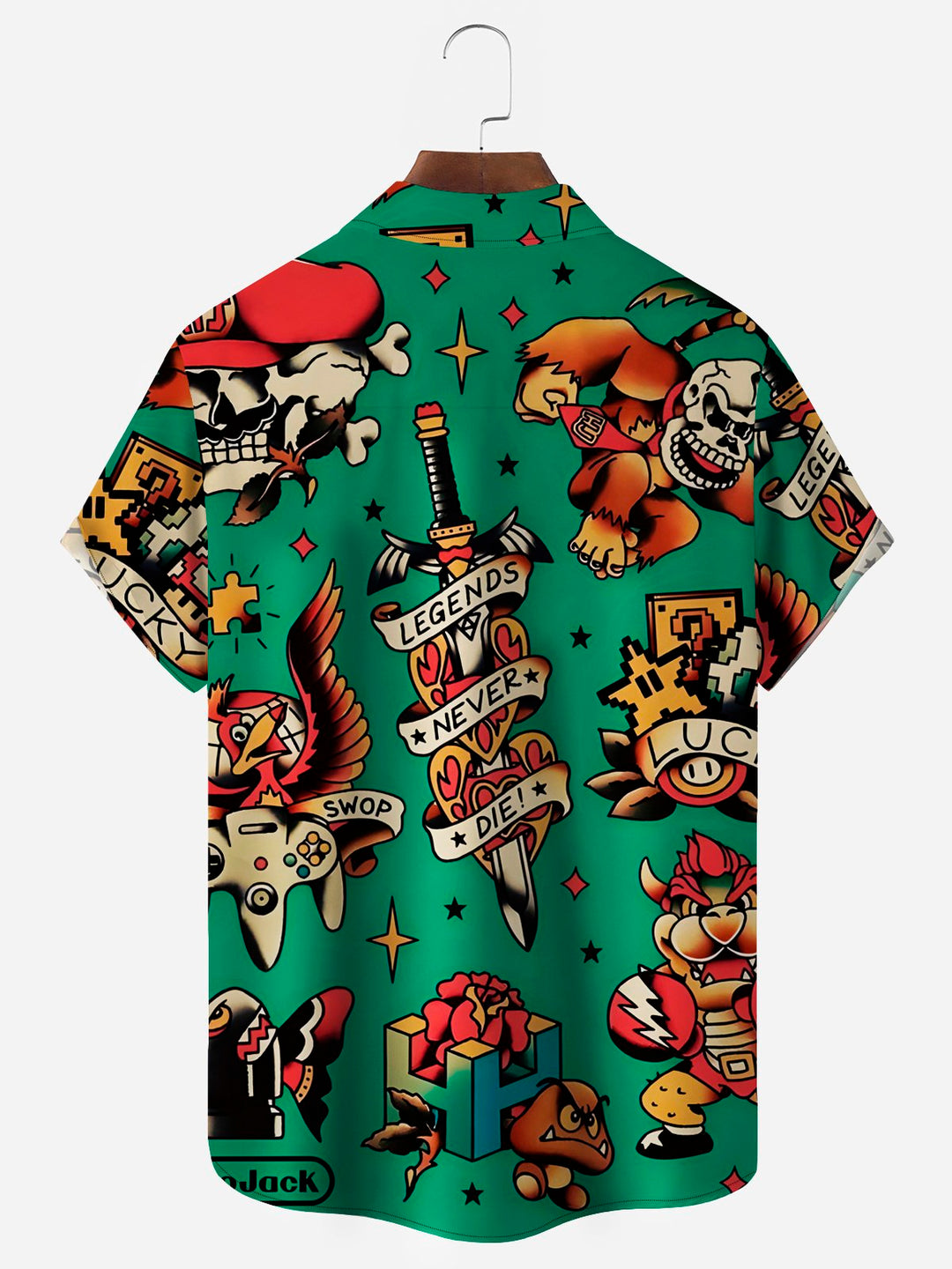 Alohadaddy Vintage Cartoon Game Green Men&