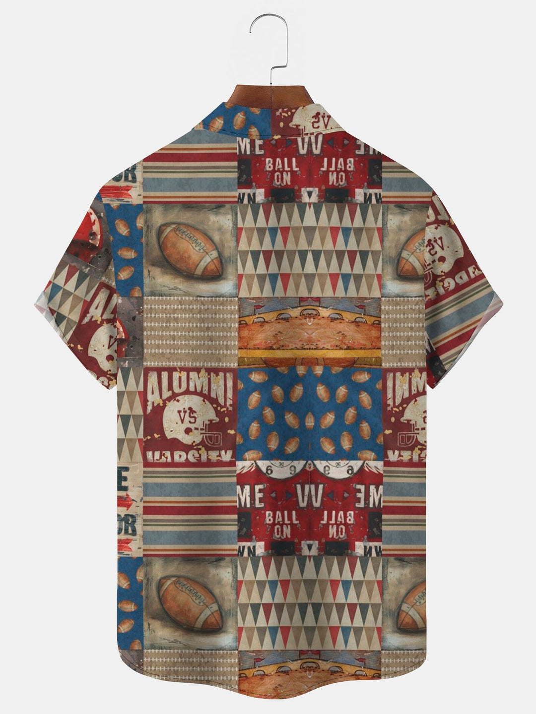 Alohadaddy Retro Rugby Textured Print Men&